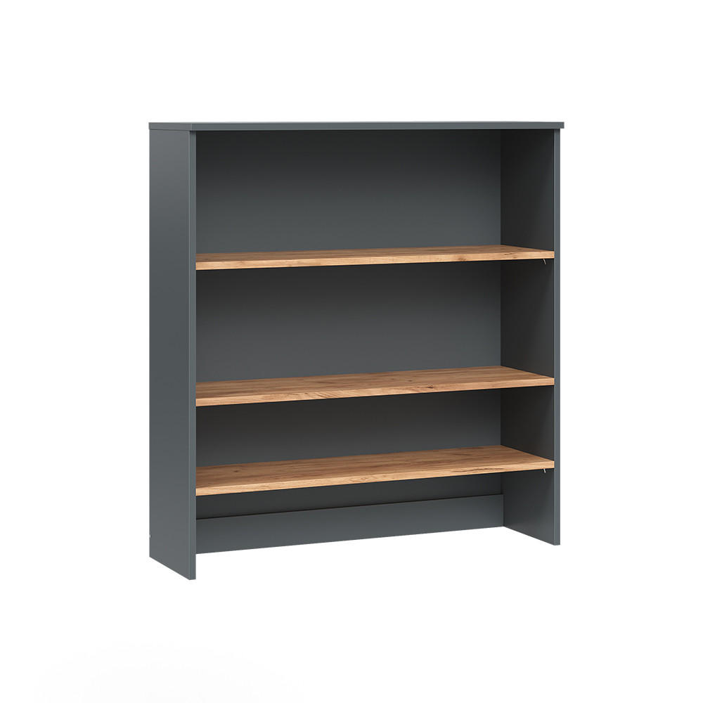 BADSCHRANK Viktor Anthrazit/Goldkraft Eiche 93.6 x 100.4 cm mit offenen Regalen - Honigeiche/Anthrazit, Holzwerkstoff (93.6/100.4/29cm) - Vicco
