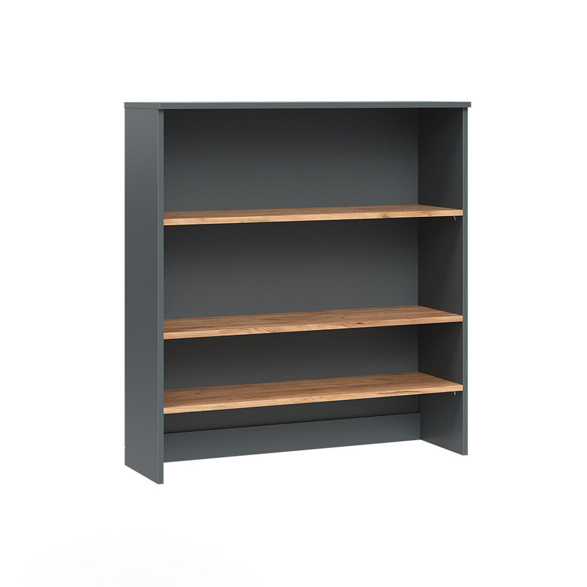 BADSCHRANK Viktor Anthrazit/Goldkraft Eiche 93.6 x 100.4 cm mit offenen Regalen - Honigeiche/Anthrazit, Holzwerkstoff (93.6/100.4/29cm) - Vicco