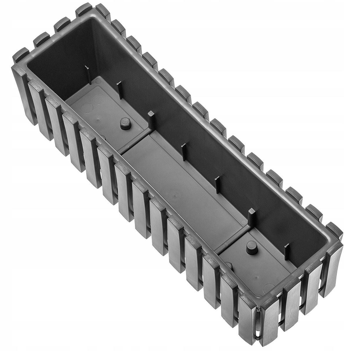 BALKONKASTEN 60 cm, Grau - Grau, Kunststoff (18/58cm) - KADAX