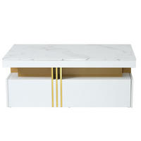 COUCHTISCH Hochglanz Weiß - Weiß, Holzwerkstoff (100/50/40cm) - ComfortXL