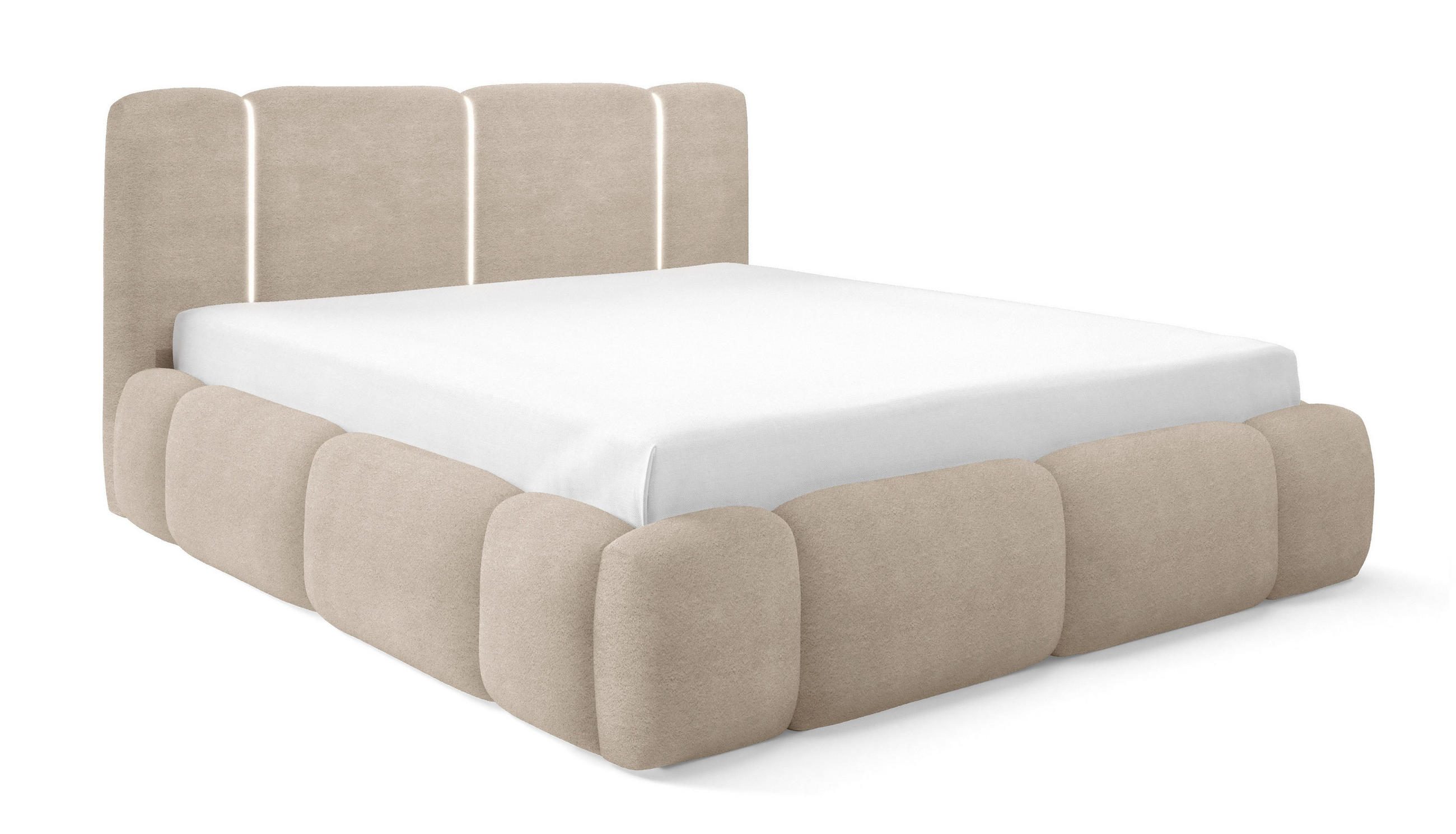 Emporius Doppelbett Beige 140x200 cm