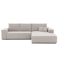 ECKSOFA NOVA mit Schlaffunktion und Bettkasten Creme - Creme, Holzwerkstoff/Kunststoff (250/90cm) - Idohome