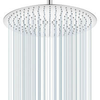 REGENDUSCHE 40 cm Chrom Edelstahl 304 Wassersparend - Silberfarben, Metall (40.6/12.7/40.6cm)