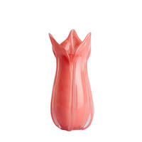 VAZE Evina Rot 18.5/18.5/39 cm - Rot, Glas (39cm) - Light & Living