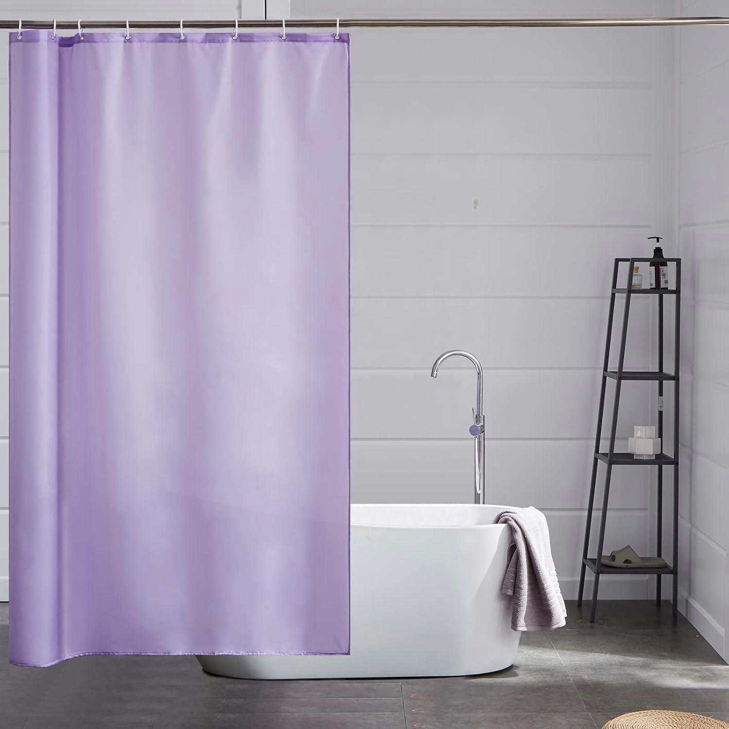 DUSCHVORHANG Lila 120 x 180 cm Polyester Schimmelresistent Wasserabweisend Waschbar - Flieder, Textil (120/180cm)