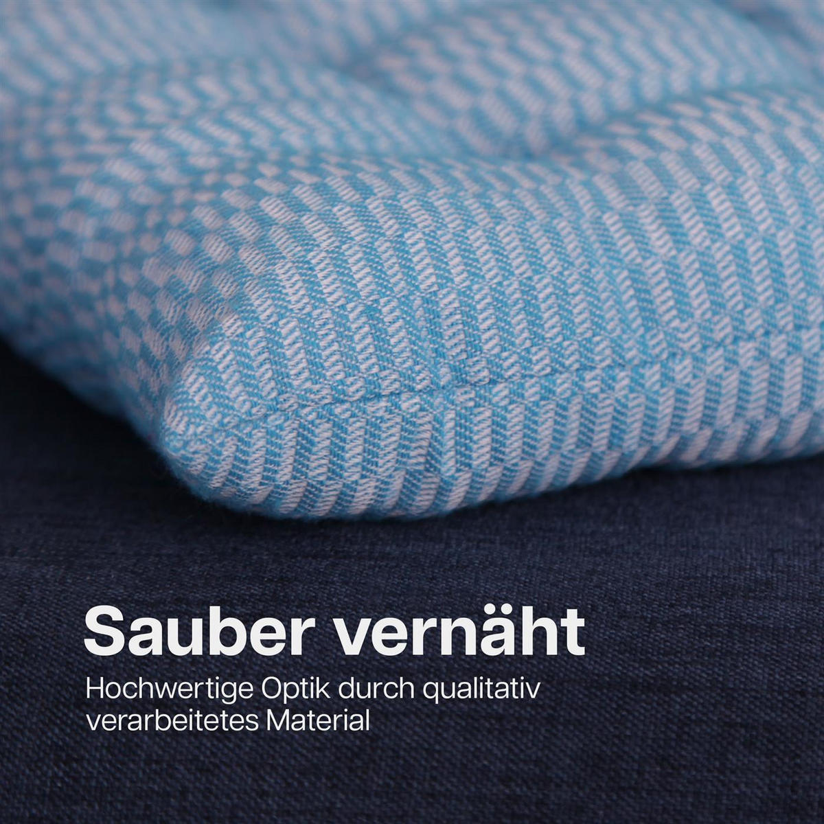 SITZKISSEN Lissabon 40x40cm Türkis 1er Pack - Türkis, Textil (40/40/6cm)