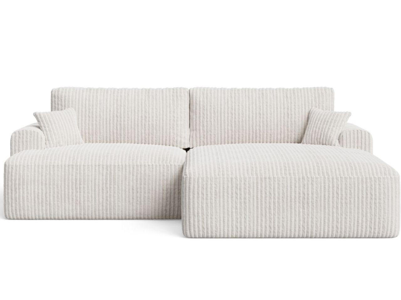 ECKSOFA Serene Creme Rechts - Creme, Holz/Textil (145/259cm) - Graingold