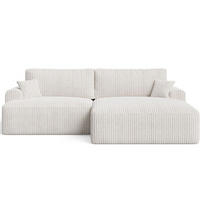 ECKSOFA Serene Creme Rechts - Creme, Holz/Textil (145/259cm) - Graingold