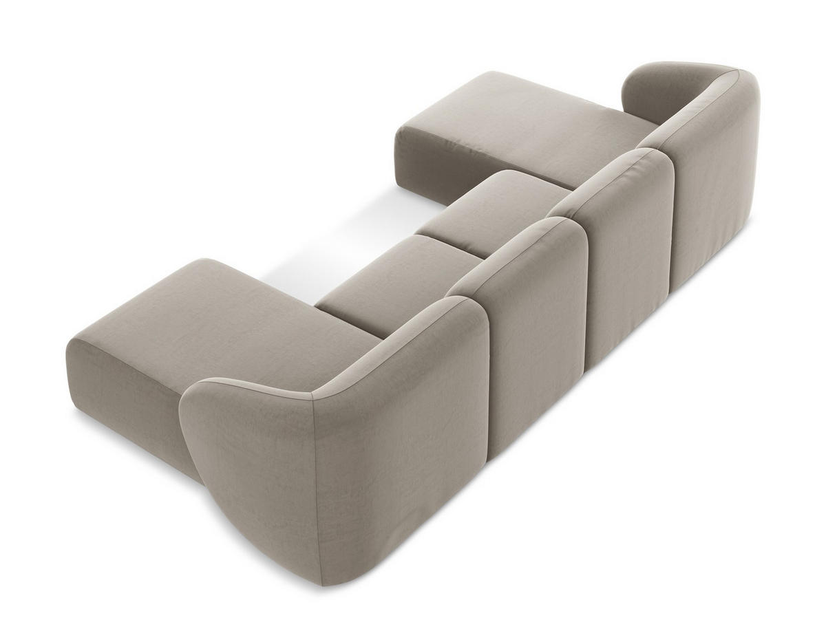 3-SITZER SOFA Chenille Stoff Grün - Schwarz/Grün, Holzwerkstoff/Kunststoff (244/75/94cm) - Makamii