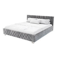 POLSTERBETT Nizza dunkelgrau 180x200 cm mit Matratze - Dunkelgrau, Holzwerkstoff (180/200cm) - Juskys