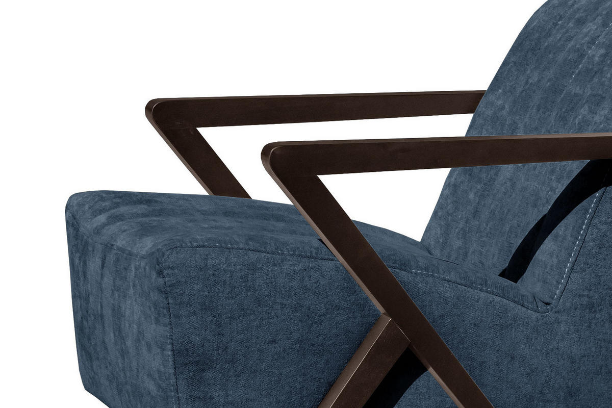 SESSEL LEBRON, dunkelblau - Dunkelblau, Holzwerkstoff/Textil (65/82/79cm) - Courtois Laville