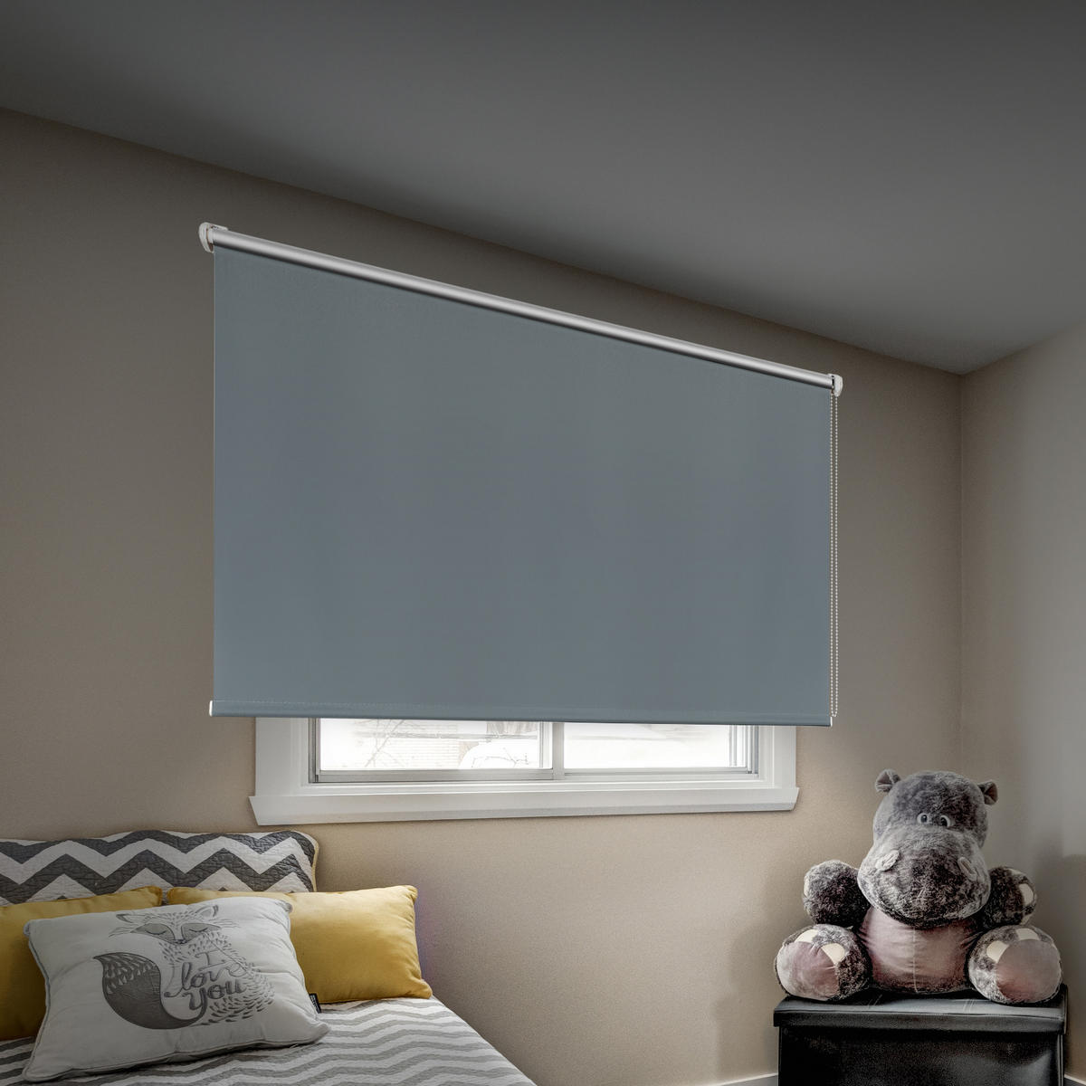 VERDUNKELUNGSROLLO, Silber, 120 cm x 180 cm - Silberfarben, Kunststoff (120/180cm) - STORESDECO