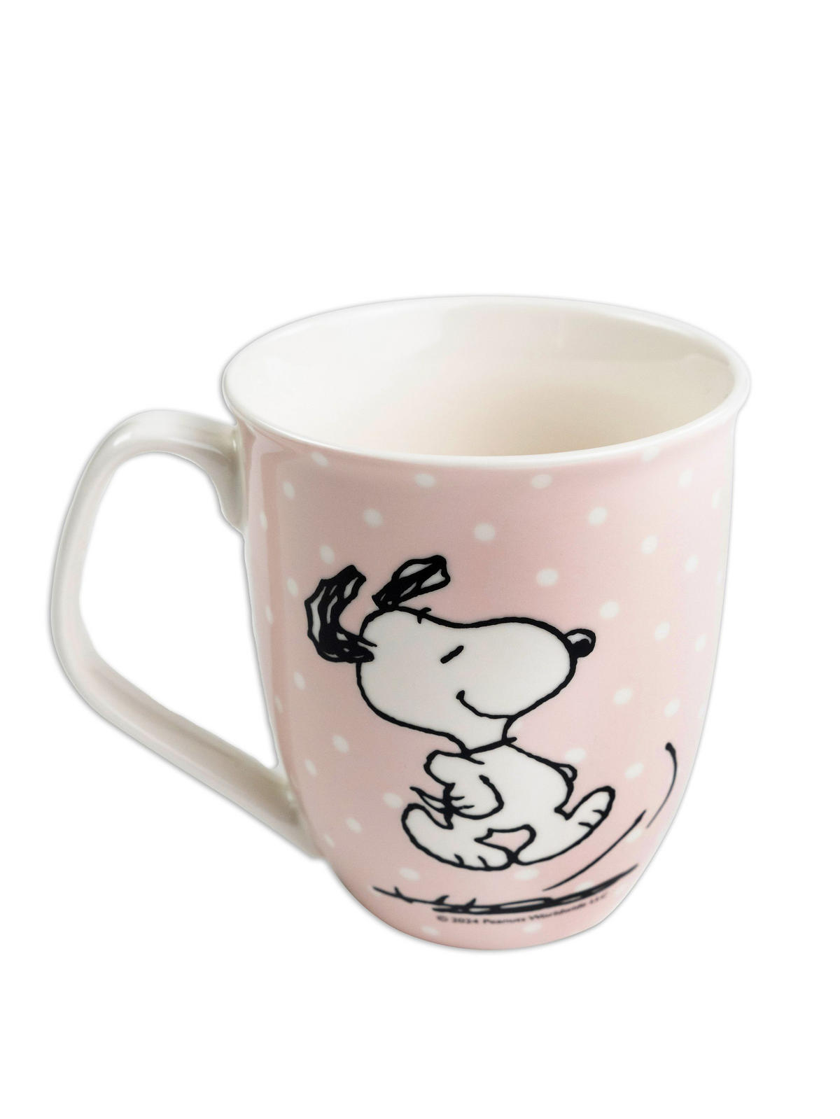 KAFFEEBECHER The Peanuts Snoopy Rosa mit Punkten 280 ml - Rosa, Keramik (0.28L) - United Labels