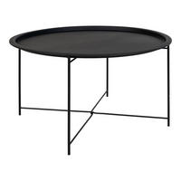 COUCHTISCH Ø75cm schwarz - Schwarz, Holzwerkstoff (75/75/43cm) - ebuy24