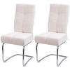 ESSZIMMERSTUHL Cremeweiß 2er-Set - Creme/Weiß, Textil (46/105/60cm) - MCW