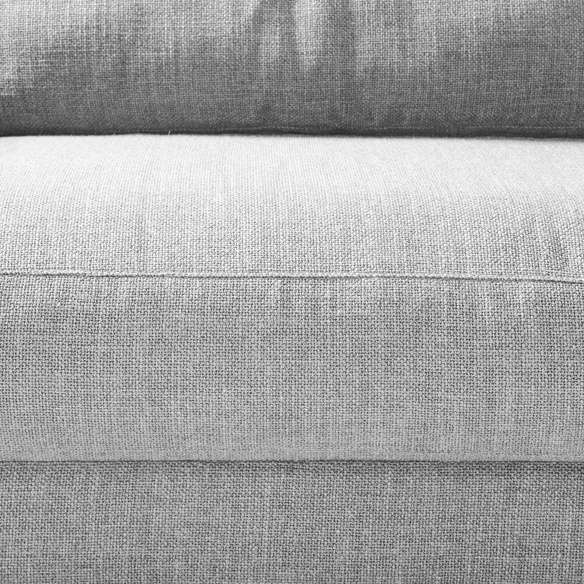 3-SITZER SOFA - Hellgrau/Schwarz, Kunststoff/Textil (252/80/117cm) - home24