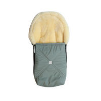 LAMMFELL-BABYSCHALENFUSSSACK Emmy, salbei green - Pastellgrün, Fell (37/10/80cm) - Kaiserbaby