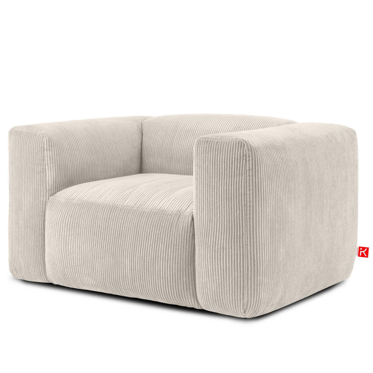 SESSEL BUFFO - Creme, Holzwerkstoff (130/73/96cm) - KONSIMO®