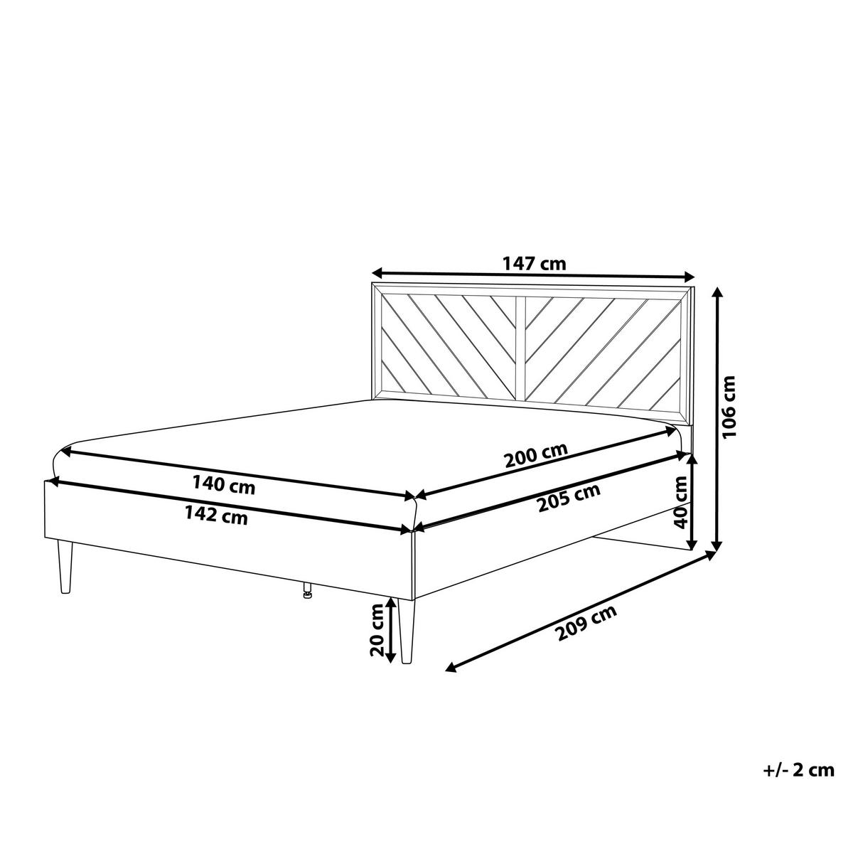 BETT 140/200cm Dunkler Holzfarbton Mialet - Dunkelbraun, Holzwerkstoff (140/200cm) - Beliani