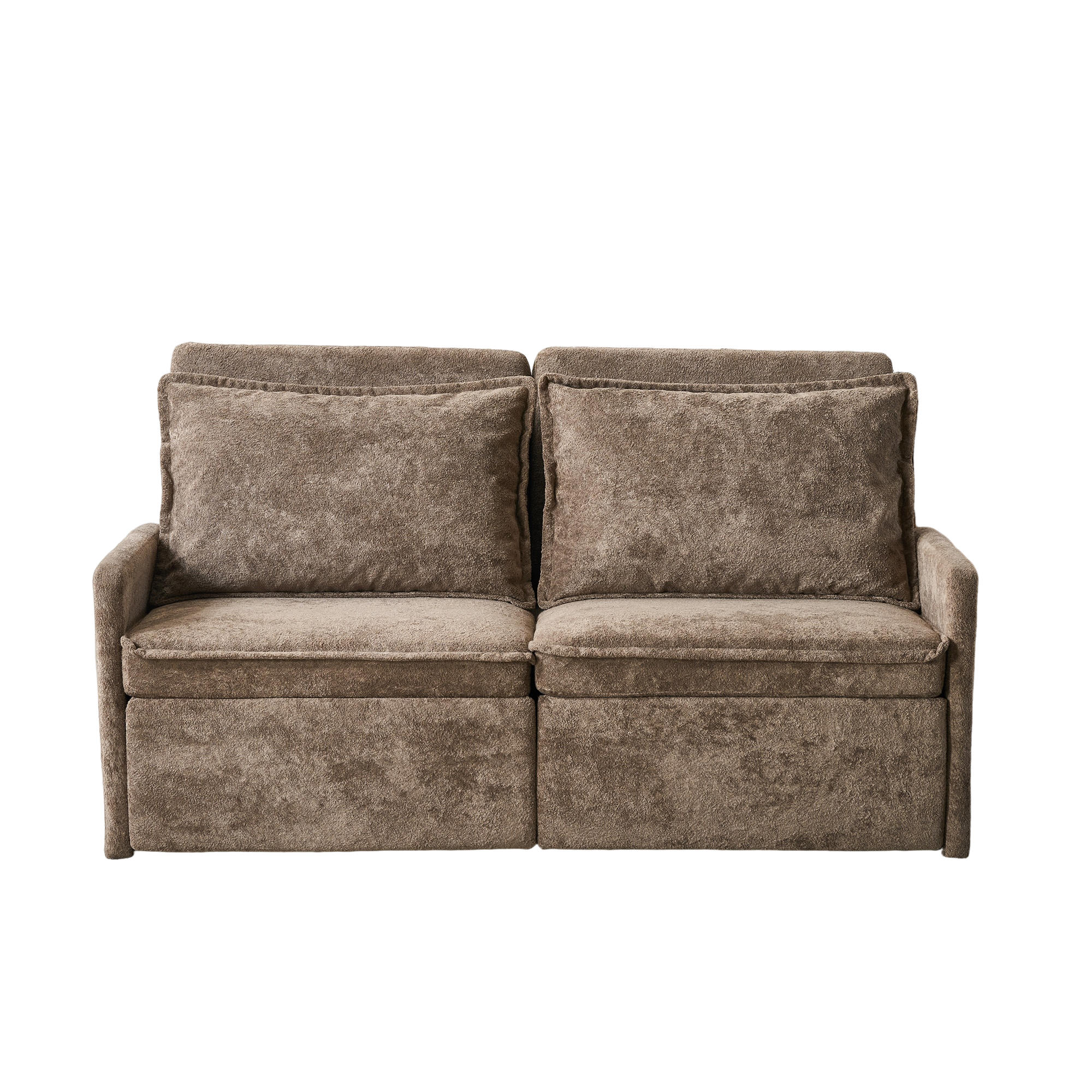 SCHLAFSOFA 172.5/71/95 cm Braun mit USB-Anschluss, 5-fach verstellbarer Rückenlehne und Stauraum - Braun, Textil (71/95/172.5cm) - Oxeza