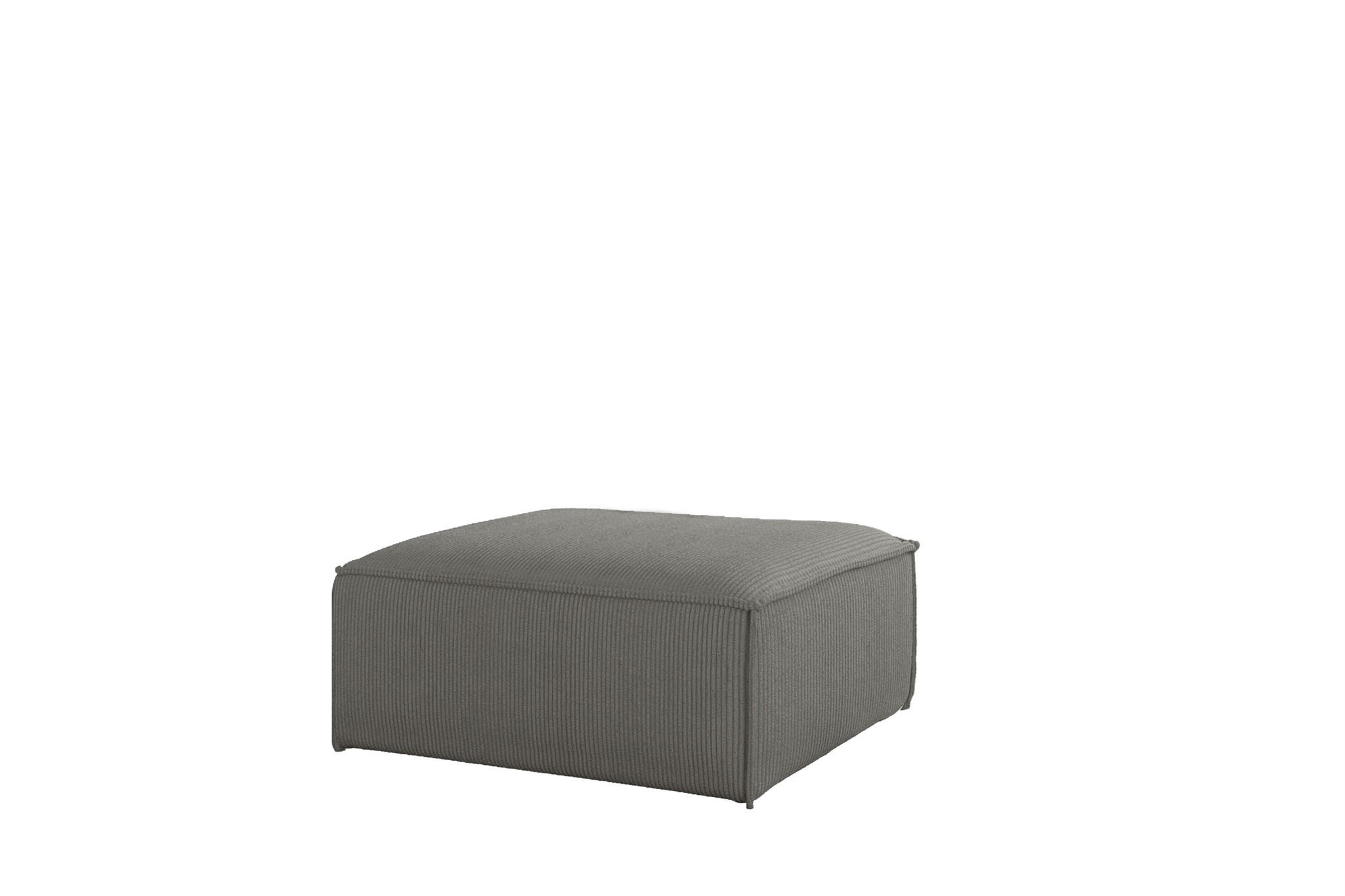 POLSTERHOCKER Celes Premium In Scala - Grau, Holzwerkstoff/Textil (105/40/105cm) - Fun Möbel