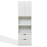BUFFETSCHRANK Weiß 59.5/45/200 cm - Weiß, Holz (59.5/200/45cm) - PANGIVO