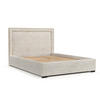 POLSTERBETT Como Creme 140/200 cm im Webstoff - Creme/Schwarz, Holz/Holzwerkstoff (140/200cm) - Maison de Reve