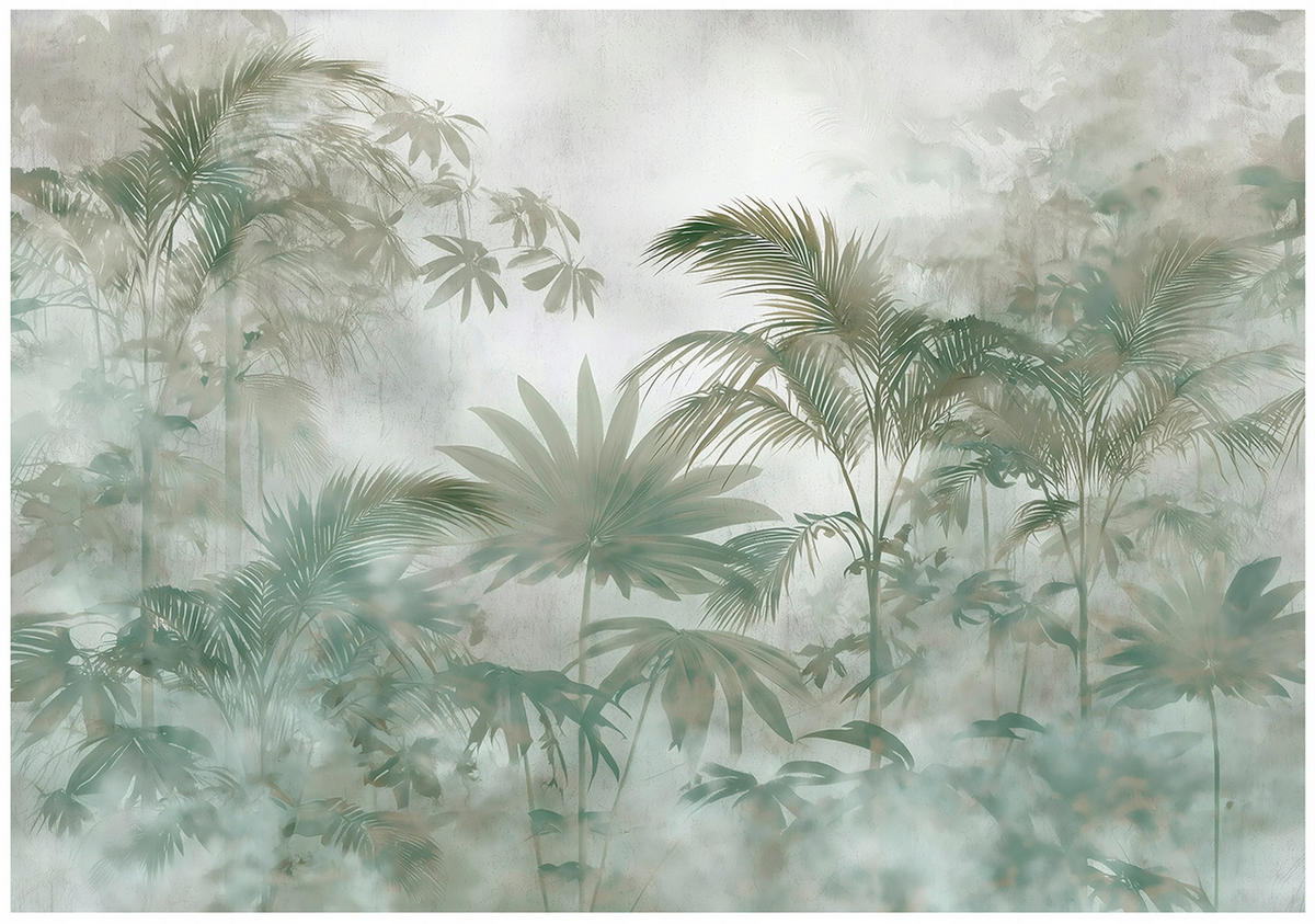 FOTOTAPETE Dschungel Blätter Grün 200x140 cm - Multicolor, Papier (200/140cm) - Wallarena