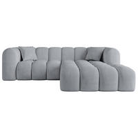 ECKSOFA Ottomane Rechts OLEA-L1 - 231x173x74 cm Titanfarben - Titanfarben/Schwarz, Holzwerkstoff/Kunststoff (231/173cm) - ALTDECOR