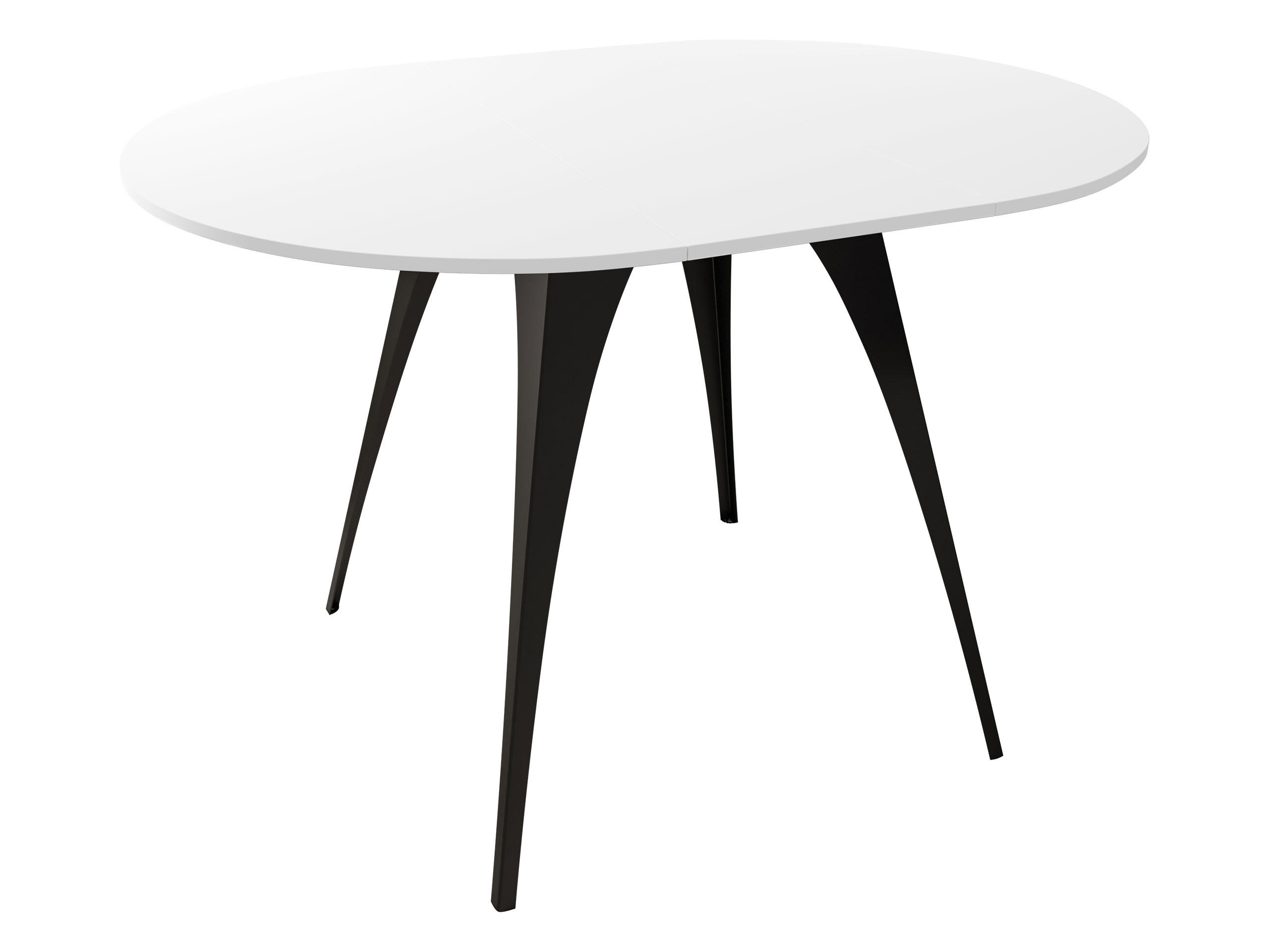 ESSTISCH Carmina 100 - Schwarz/Weiß, Holzwerkstoff/Metall (100/100/76cm) - MIRJAN24