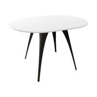 ESSTISCH Carmina 100 - Schwarz/Weiß, Holzwerkstoff/Metall (100/100/76cm) - MIRJAN24