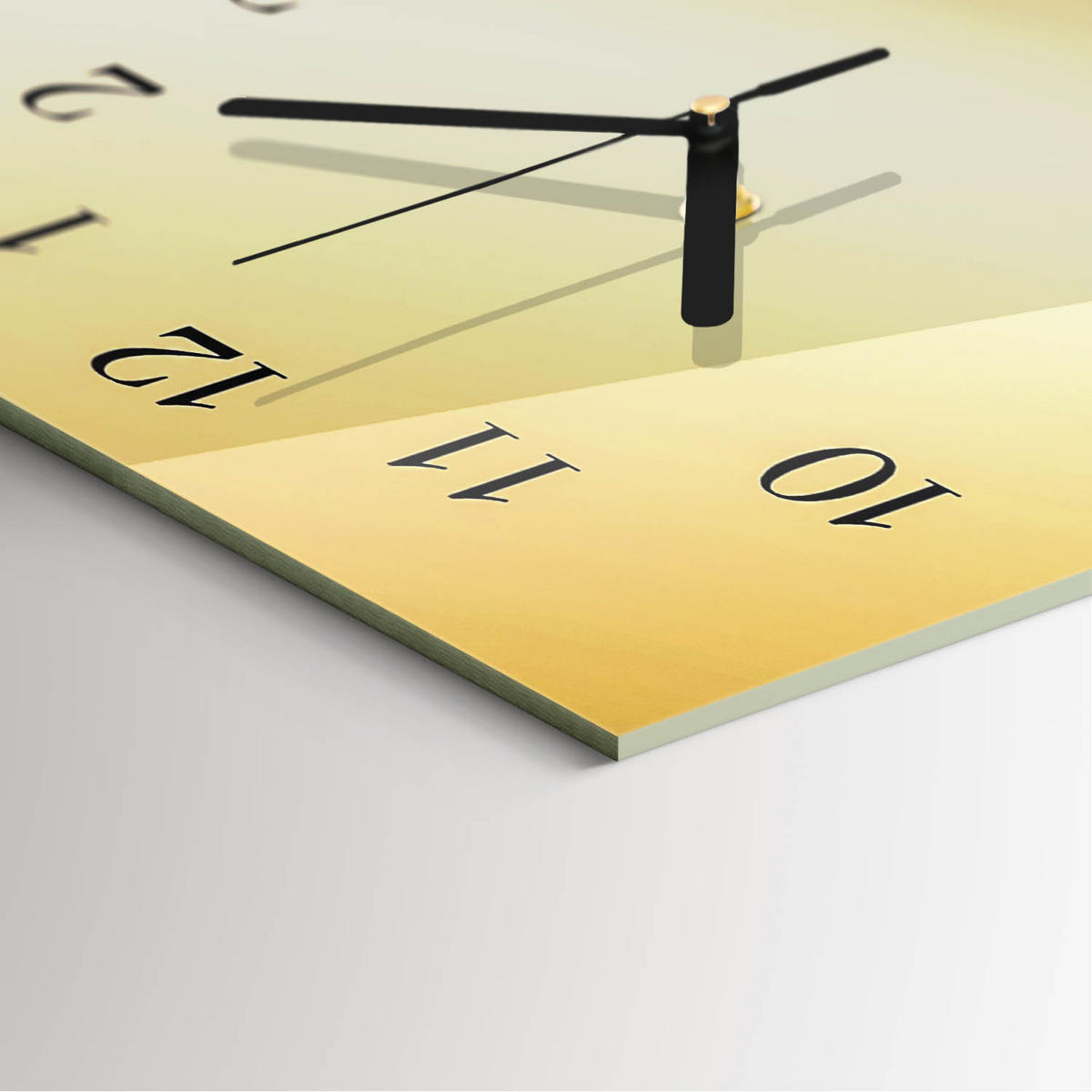 WANDUHR 60x30 cm - Mohnblumen - Beige, Glas (30/60/0.4cm) - TULUP