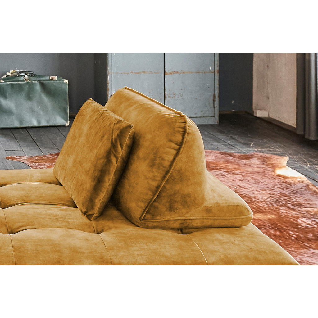 Thumbnail - Kawola Sofa, Gold, Textil, Echtholz, 2-Sitzer, Füllung: Schaumstoff, 240x80x110 cm, Wohnzimmer, Sofas & Couches, Sofas