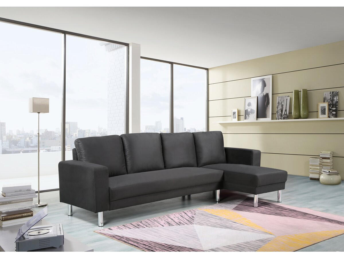 ECKSOFA rio grau anthrazit - Grau, Textil (73/209cm) - Habitat Garten