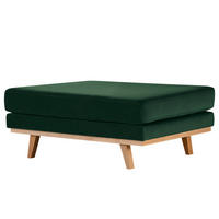 POLSTERHOCKER - Buchefarben/Grün, Textil (85/43/60cm) - home24