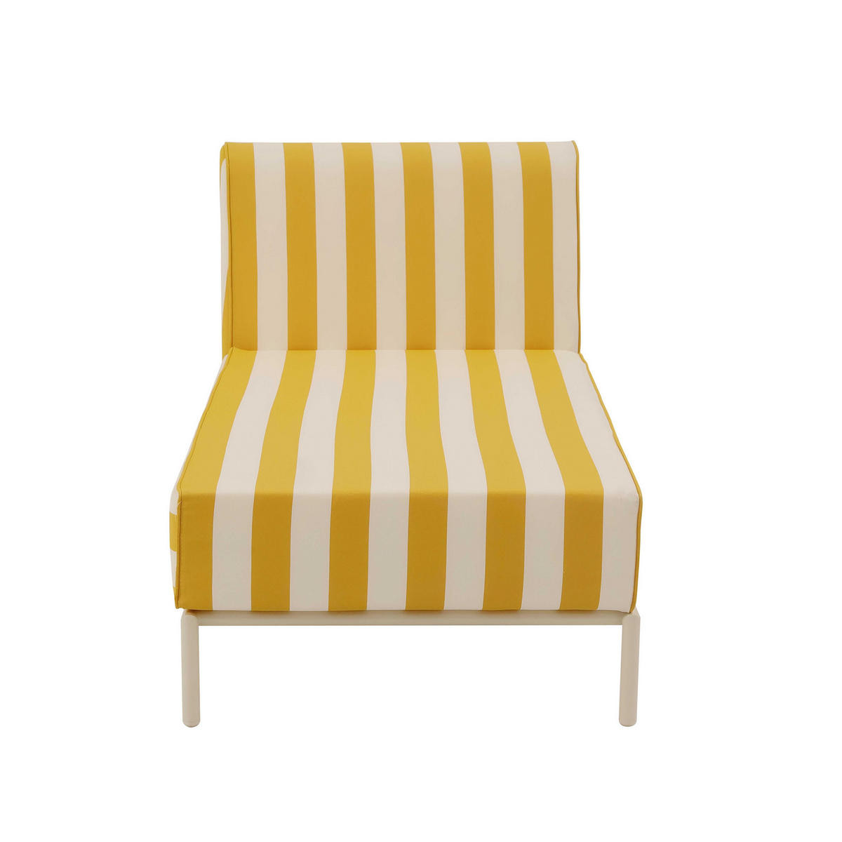 CHAISELONGUE, Gelb - Gelb, Textil (72/78/153cm) - Oviala