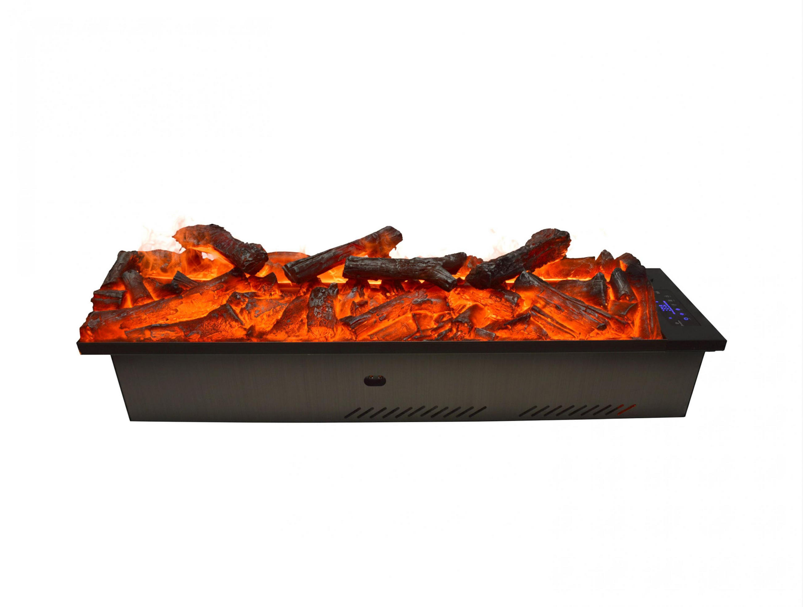 Purline Wasserkamin Schwarz 70x27x33 cm