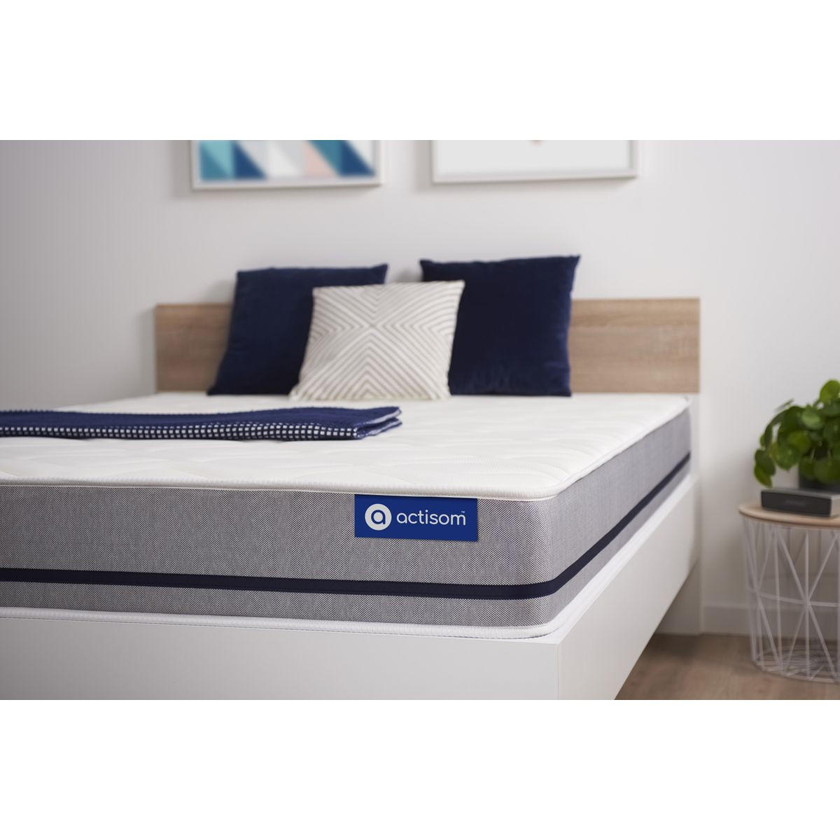 MATRATZE Actilatex soft Latex und Memory-Schaum 100 x 200 cm h2 - Weiß, Textil (100/200cm) - ACTISOM