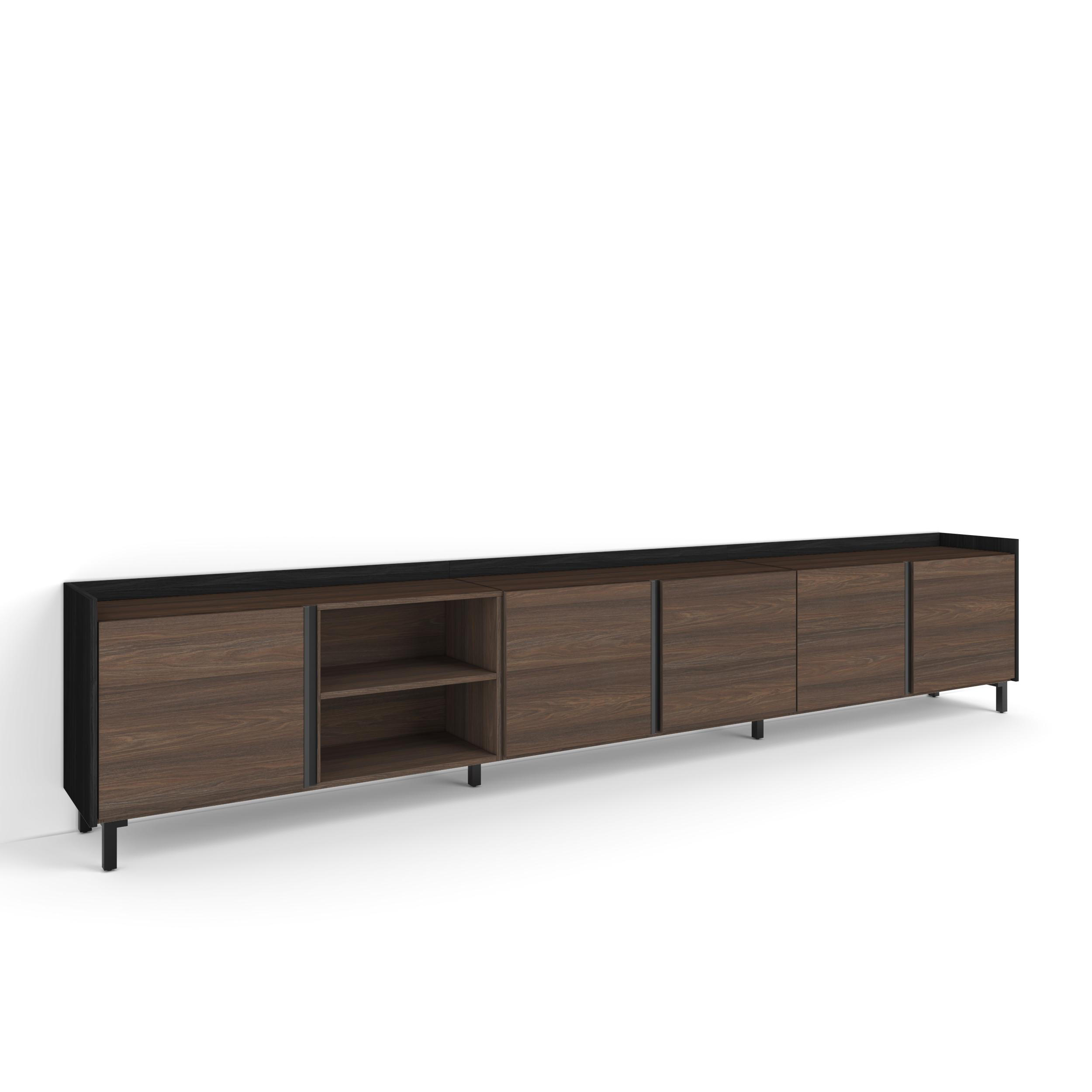 Skraut Home Lowboard, Dunkelbraun 309x61x35 cm