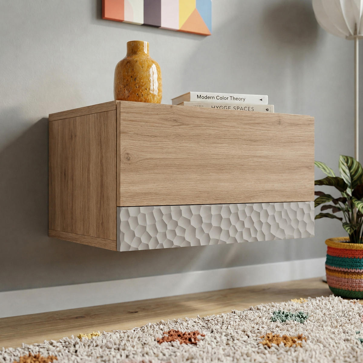 NACHTTISCH Pebla Eiche natur 40/33,6/25 cm - Naturfarben, Holzwerkstoff (40/25/33.6cm) - Decortie