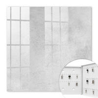 SCHLÜSSELBOX Weiß 30x30 cm – Türöffnung nach rechts - Graue Textur - Grau, Metall (30/30/5cm) - TULUP