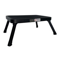 TRITTHOCKER klappbar 18x47x32cm Traglast 150kg Stahl Matt Schwarz - Schwarz, Kunststoff/Metall (47/18/32cm)