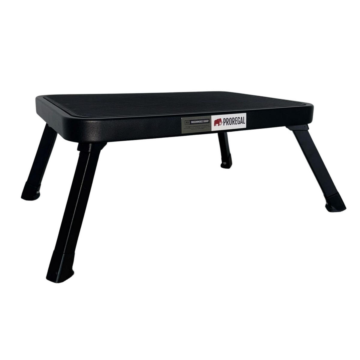 TRITTHOCKER klappbar 18x47x32cm Traglast 150kg Stahl Matt Schwarz - Schwarz, Kunststoff/Metall (47/18/32cm)