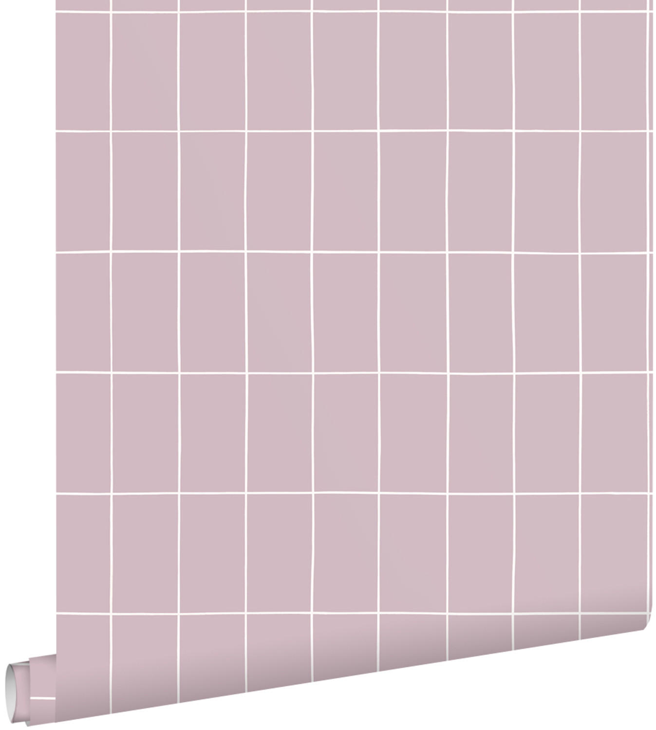 TAPETE kleine Fliesen 50 x 900 cm - Lila, Papier (50/900cm) - ESTAhome