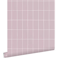 TAPETE kleine Fliesen 50 x 900 cm - Lila, Papier (50/900cm) - ESTAhome