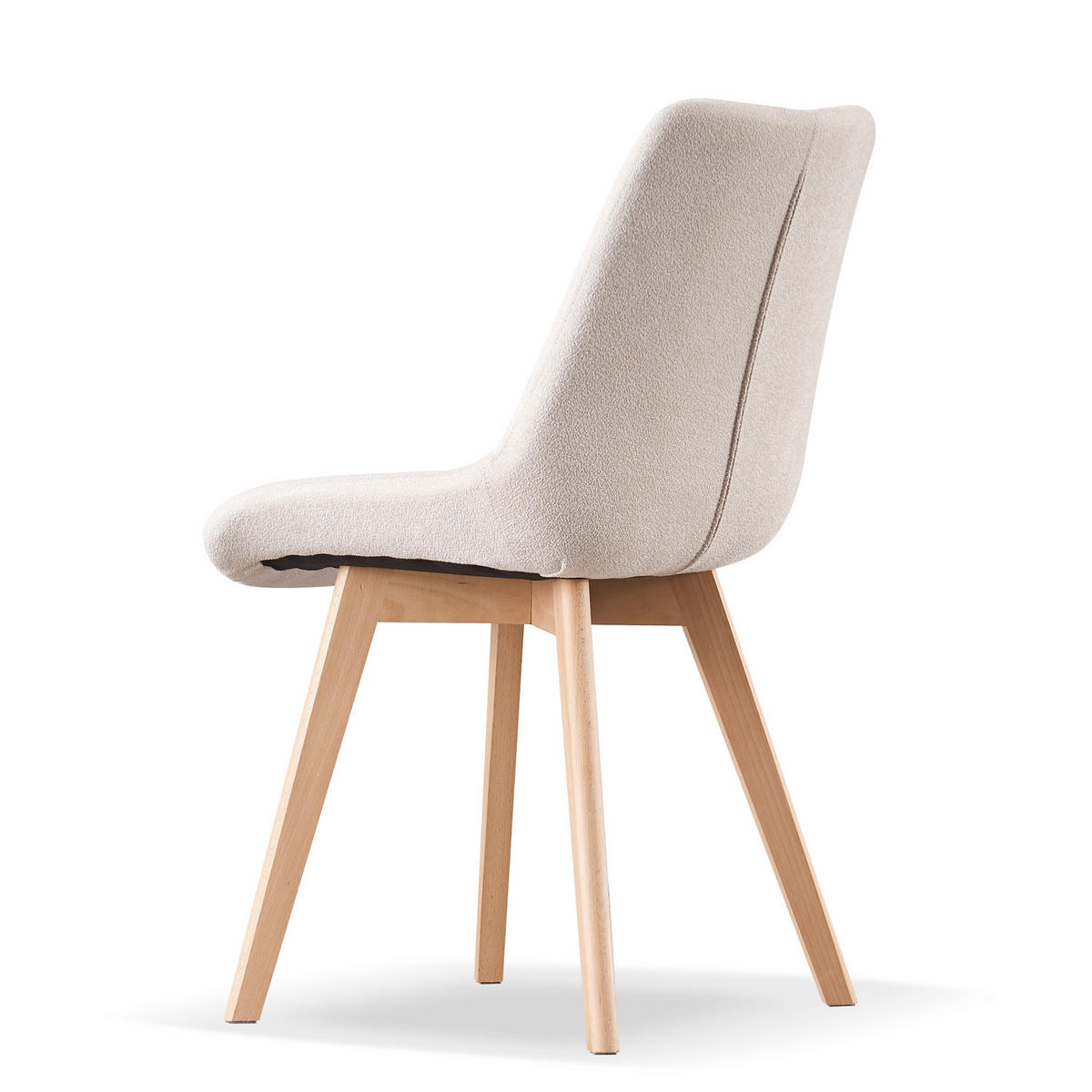 STUHL TANIA Creme 2 Stück - Creme, Holz/Textil (52/88/60cm) - B&D Home