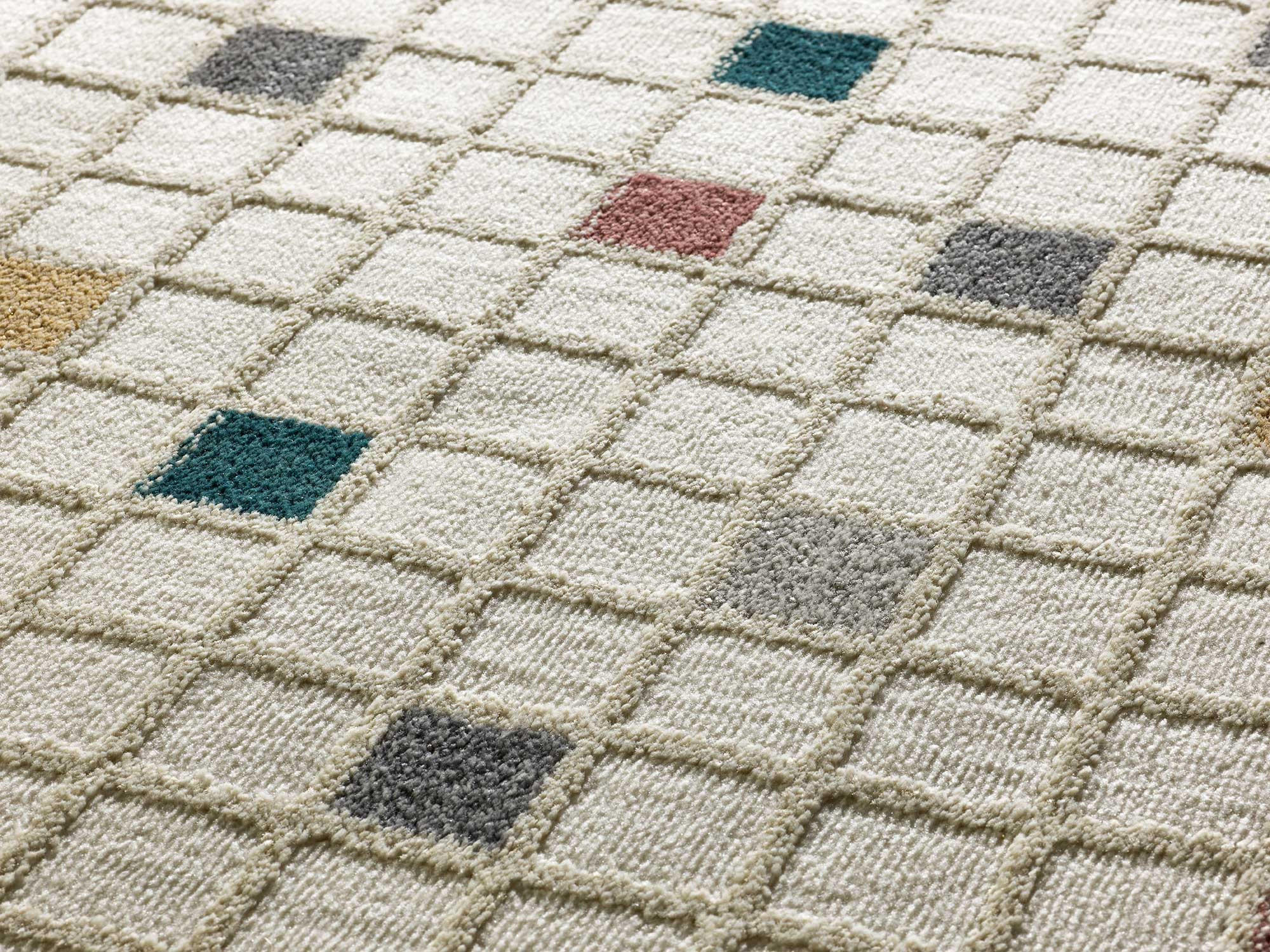 WEBTEPPICH mit geometrischem WeißKarisma 133/190 cm - Blau/Multicolor, Naturmaterialien/Textil (133/190cm) - Atticgo
