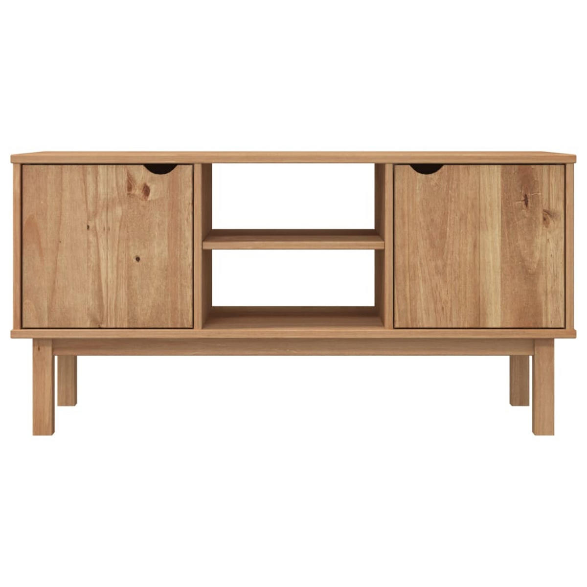 TV-SCHRANK Otta 113,5/43/57 Cm Massivholz Kiefer - Braun, Holz (113.5/57/43cm) - vidaXL
