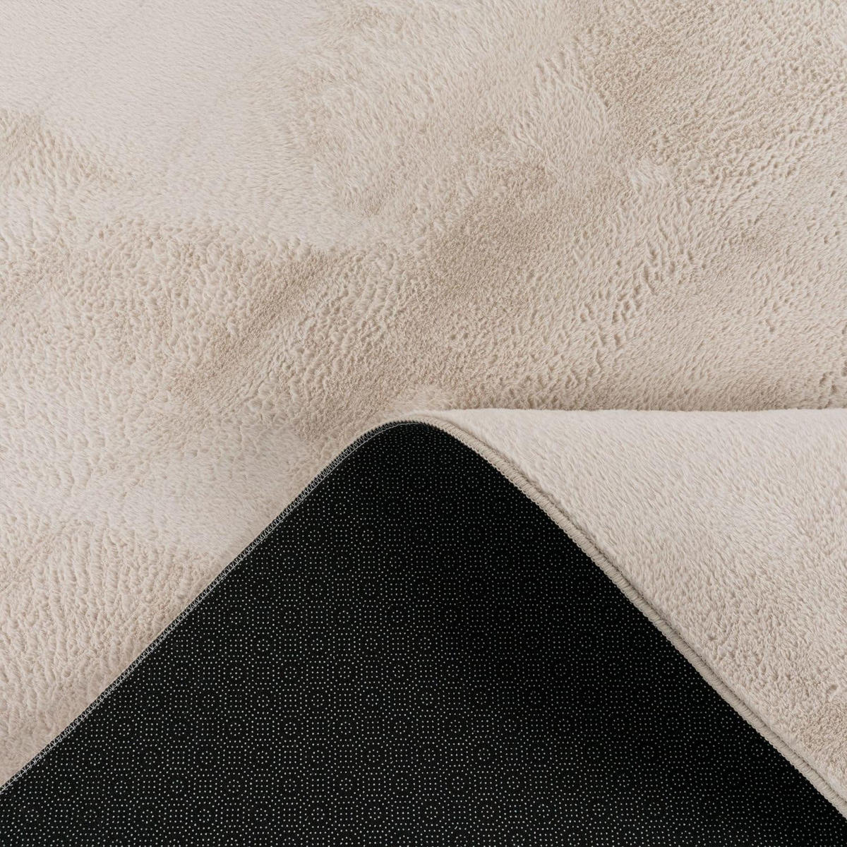 HOCHFLORTEPPICH 80/80 cm Soft 380 - Creme, Kunststoff (80/80cm) - Paco Home