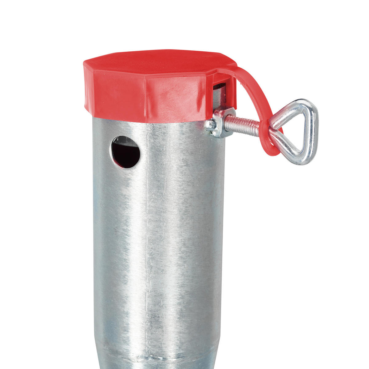 TALNA spona - srebrne barve/rdeča, kovina/umetna masa (7/56/10cm) - Relaxdays